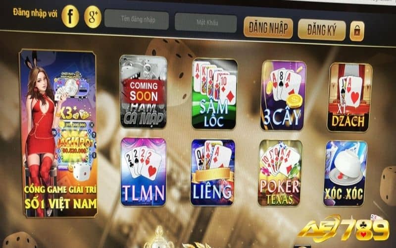 Game bài tại AE789 đem đến nhiều trò chơi bài đổi thưởng