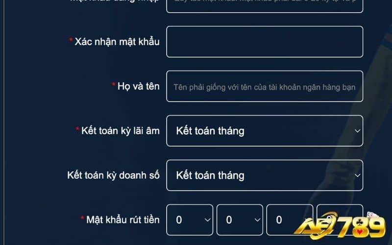 Hướng dẫn đăng ký làm đại lý AE789 đơn giản Hướng dẫn đăng ký làm đại lý AE789 đơn giản